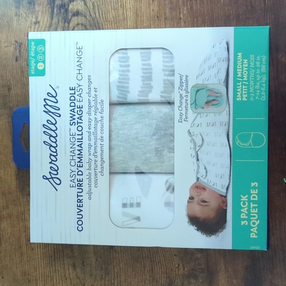 Set of 3-Swaddle Me Small Easy Change Swaddles - Picture 3 of 8